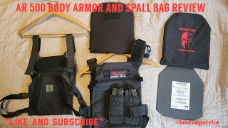 Body Armor AR500 steel plates and Scorpion Tactical Gear, Spartan Armor spall bag review.