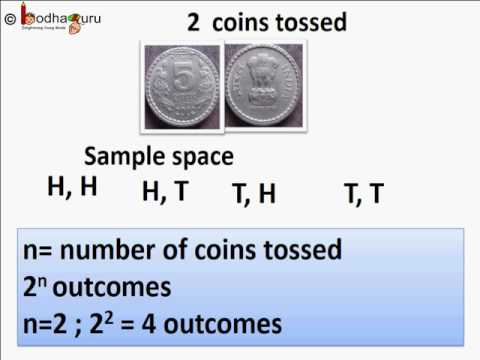 Maths -  Sample Space Of Tossing N Coins - Probability Part 6 - English
