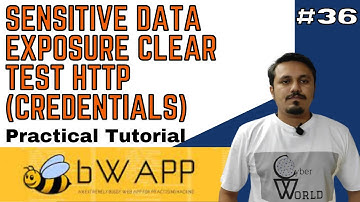bwapp sensitive data exposure || clear text HTTP (credentials) || Cyber World Hindi
