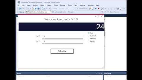 Created Calculator Using C#.Net For Windows OS