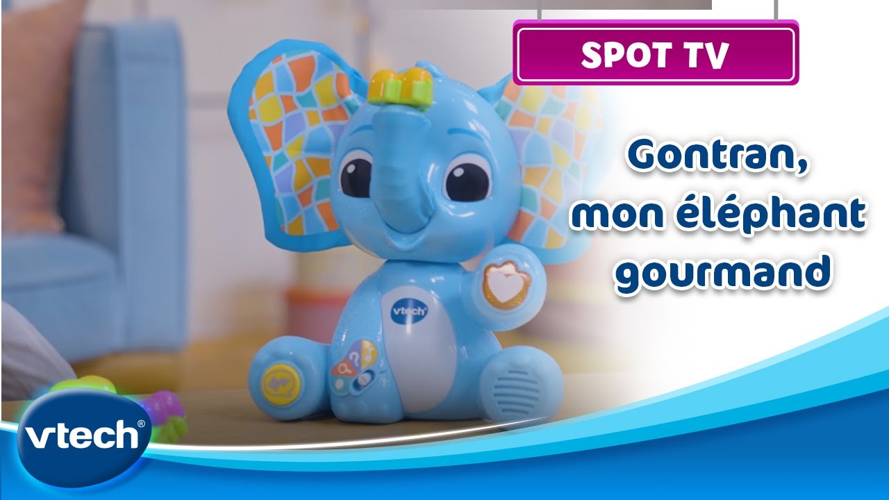 Eléphant interactif - Gontran, mon éléphant gourmand VTech : King Jouet,  Activités d'éveil VTech - Jeux d'éveil