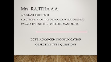 DCET ELECTRONICS AND COMMUNICATION ADVANCED COMMUNICATION
