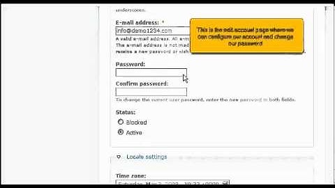 How to change your password in Drupal