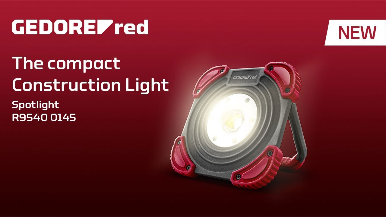 The compact Construction Light | GEDORE red Spotlight R95400145 - YouTube