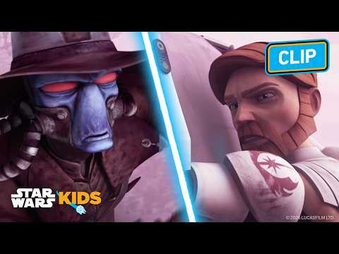 Obi-Wan vs. Cad Bane 🆚💥 | Star Wars: The Clone Wars | @StarWarsKids