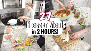 27 EASY Freezer Meals in 2 HOURS! | CHEAP AND EASY FREEZER MEAL PREP 2022 | Katelyn's Kitchen