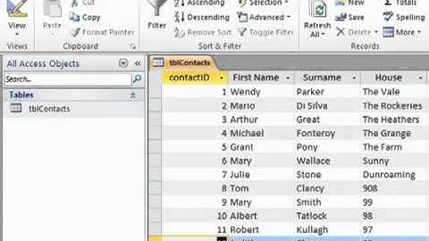 Microsoft Access 2010 - Editing Records In A Table - Tutorial