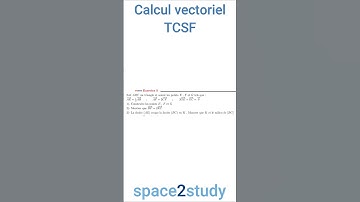 Exercice 5   série 2   Calcul vectoriel   TCSF   Maths