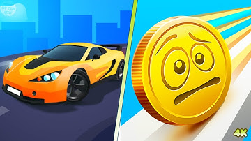 🟢❤️Coin Rush VS Race Master 3D Car Racing New Big Update All Levels Gameplay Walkthrough 4K | COTS