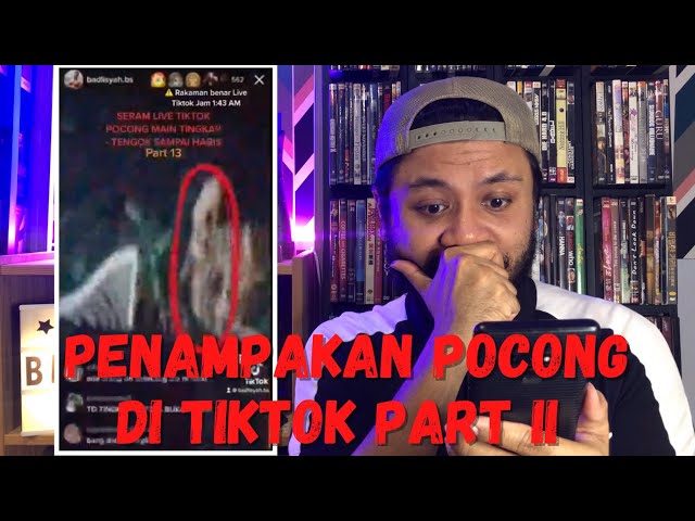 Live TIKTOK Penampakan POCONG PART ll. Seram Guysss..!! class=