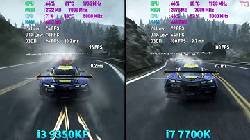 Intel i3 9350KF vs Intel i7 7700k - Test in 10 Games