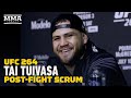 Tai Tuivasa Says Greg Hardy ‘Won’t Point To Middle Of Octagon Again’ | UFC 264 | MMA Fighting