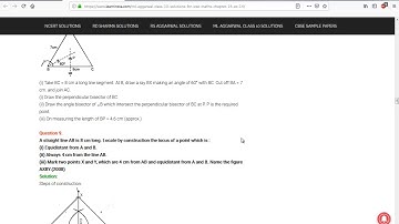 ML Aggarwal Class 10 Maths Chapter 14 Locus Chapter Test Ex 14 and Chapter test