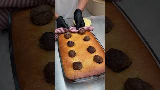 Halloween Meatball Cornbread Ghosts 🎃👻 #shorts