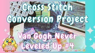 Diamond Painting Cross Stitch Conversion | Van Gogh Never Leveled Up and Opening Happy Mail