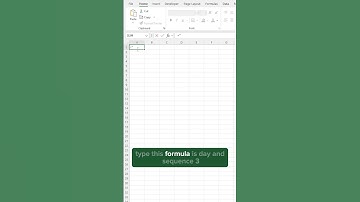 Create a List of Days Instantly in Excel with the SEQUENCE Formula! #excel #exceltips