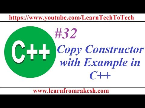 C++ Programming #32: Example Program of Copy Constructor in C++