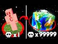 Minecraft but Deaths = World Size