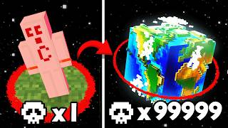 Minecraft but Deaths = World Size image