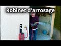 Pose d&#39;un Robinet d&#39;arrosage en façade.