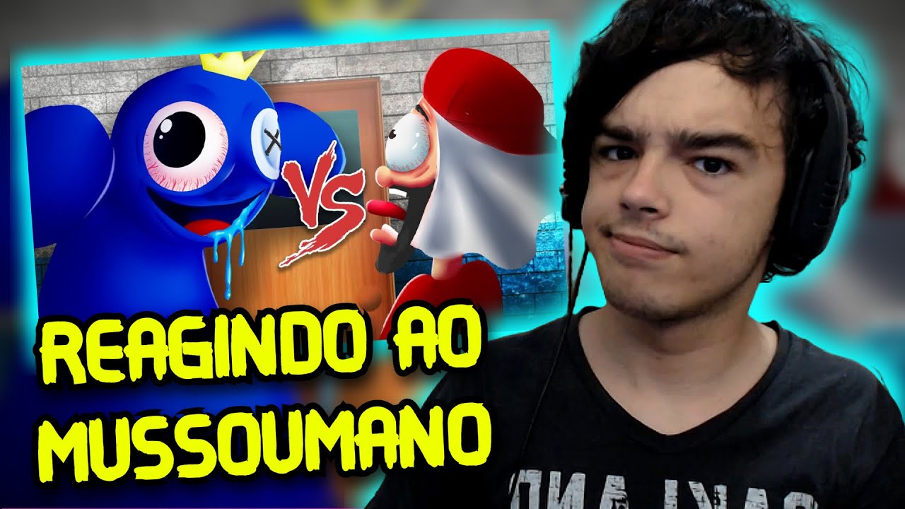 REAGINDO AO Azul Babão do Roblox (Rainbow Friends) Vs. Mussoumano