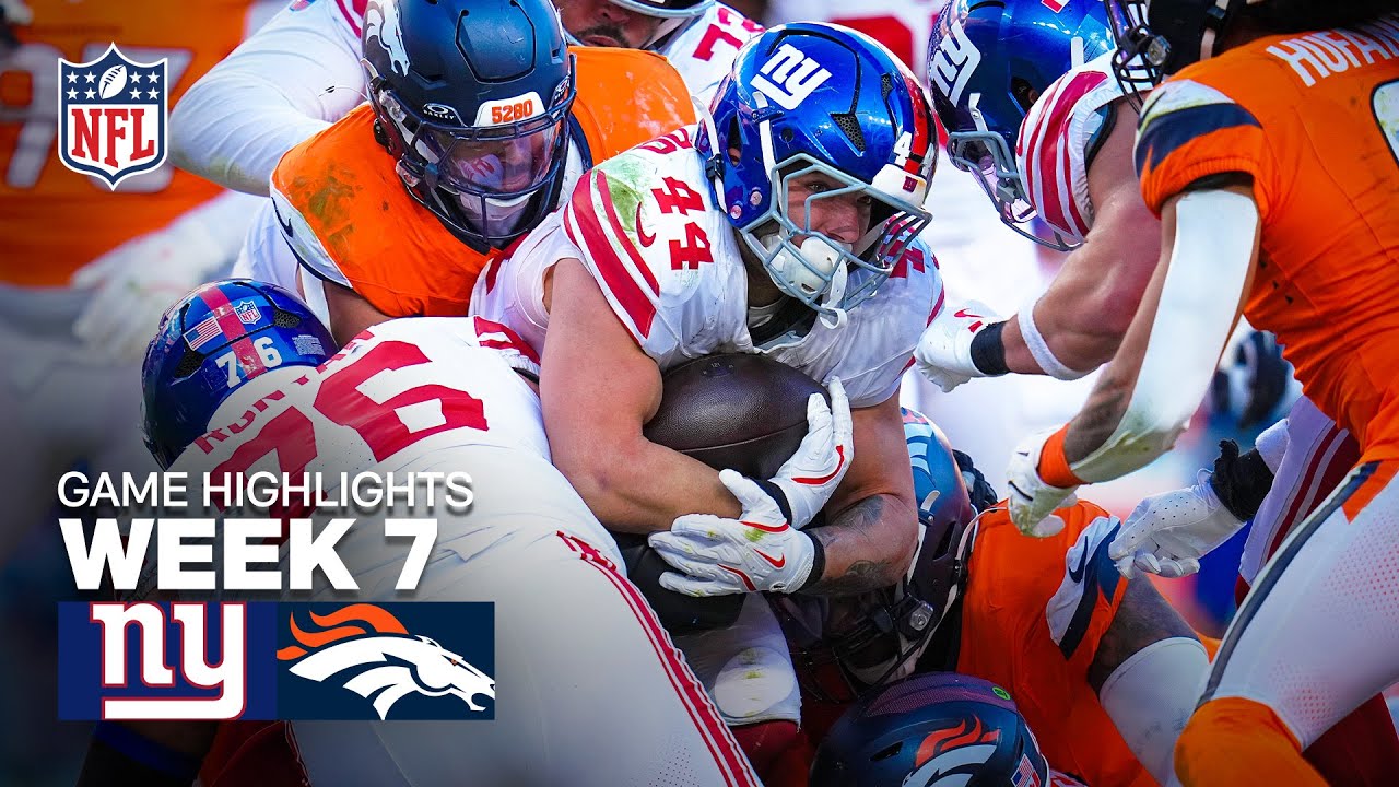 New York Giants Vs Denver Broncos Game Highlights 2025 NFL Season Week 7