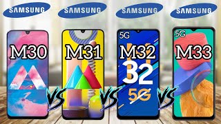 Samsung Galaxy M33 5G Vs M32 5G Vs M31 4G Vs  M30 4G