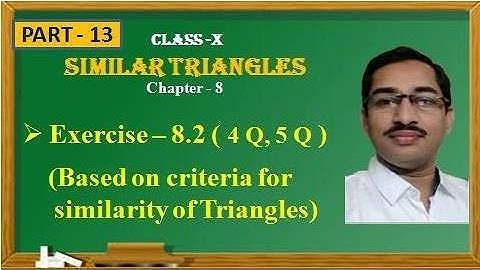 SIMILAR TRIANGLES//Exercise 8.2(4,5Q)//Based on similarity criterion//
