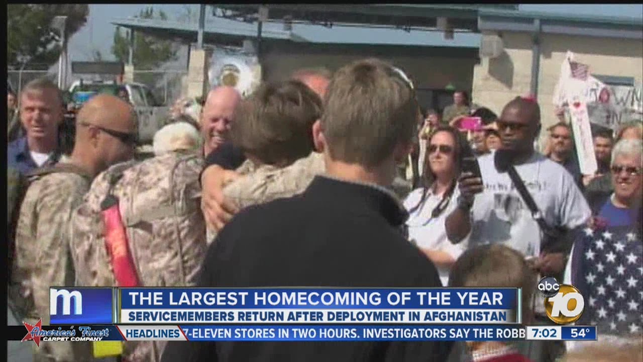 More than 200 Marines, sailors return home after yearlong deployment in Afghanistan