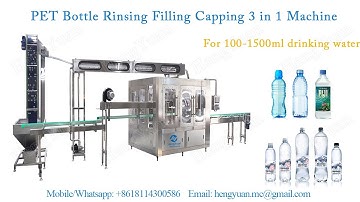Automatic Rinsing Filling Capping 3 in 1 Mono-block Machine | High-speed Drinking Water Filler