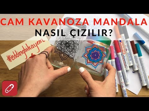 Cam Kavanoza Mandala Çizimi / Cam Boyama / Kavanoz Süsleme / Mandala | 10marifet