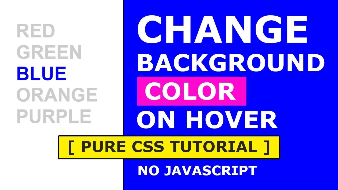 How to Change on Hover Background Color Easily