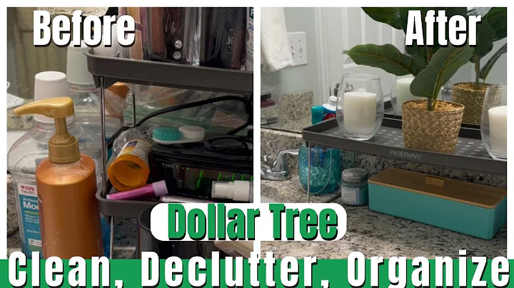 Dollar Tree Clean, Declutter, & Organize ✨ Dollar Tree Bathroom Counter Organization