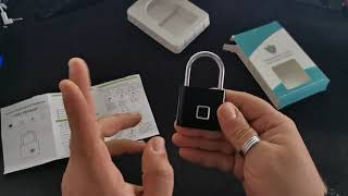 Fingerprint Lock Security Keyless Smart Padlock USB Rechargeable Digital Quick Unlock [Coupondealer]