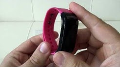 Smart Watch Bracelet Health Sport Sleep Fitness Calorie Tracker Bluetooth in Pink Unboxing