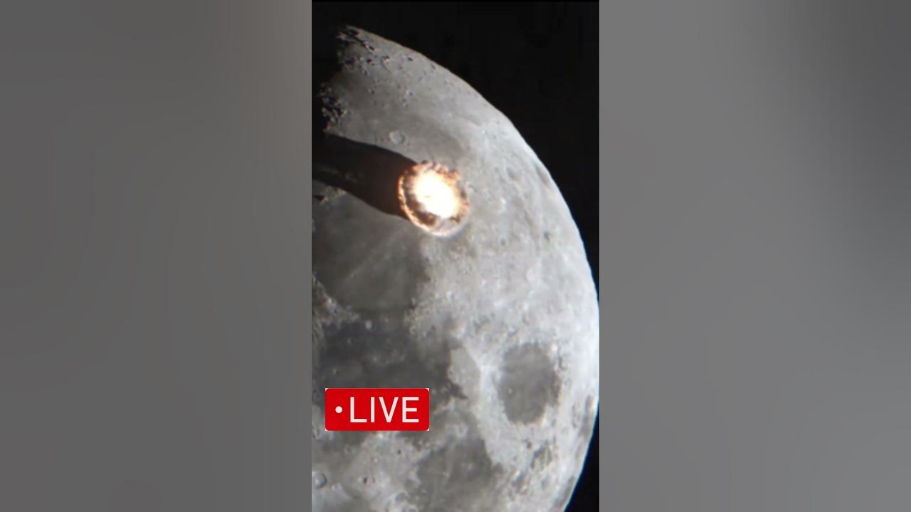 Asteroid hits Moon shorts YouTube