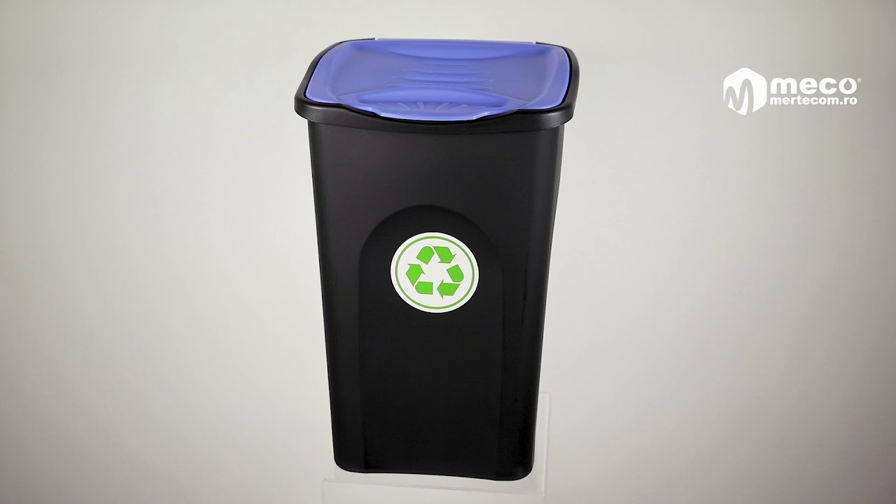 Cos gunoi colectare selectiva EcoGreen 50 litri H56cm (Verde) - Youtube Video