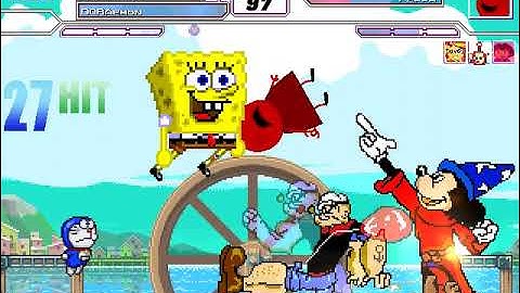 Bl4ck MUGEN Request: Team Spongebob (Simul) VS Team Dora (Turns)