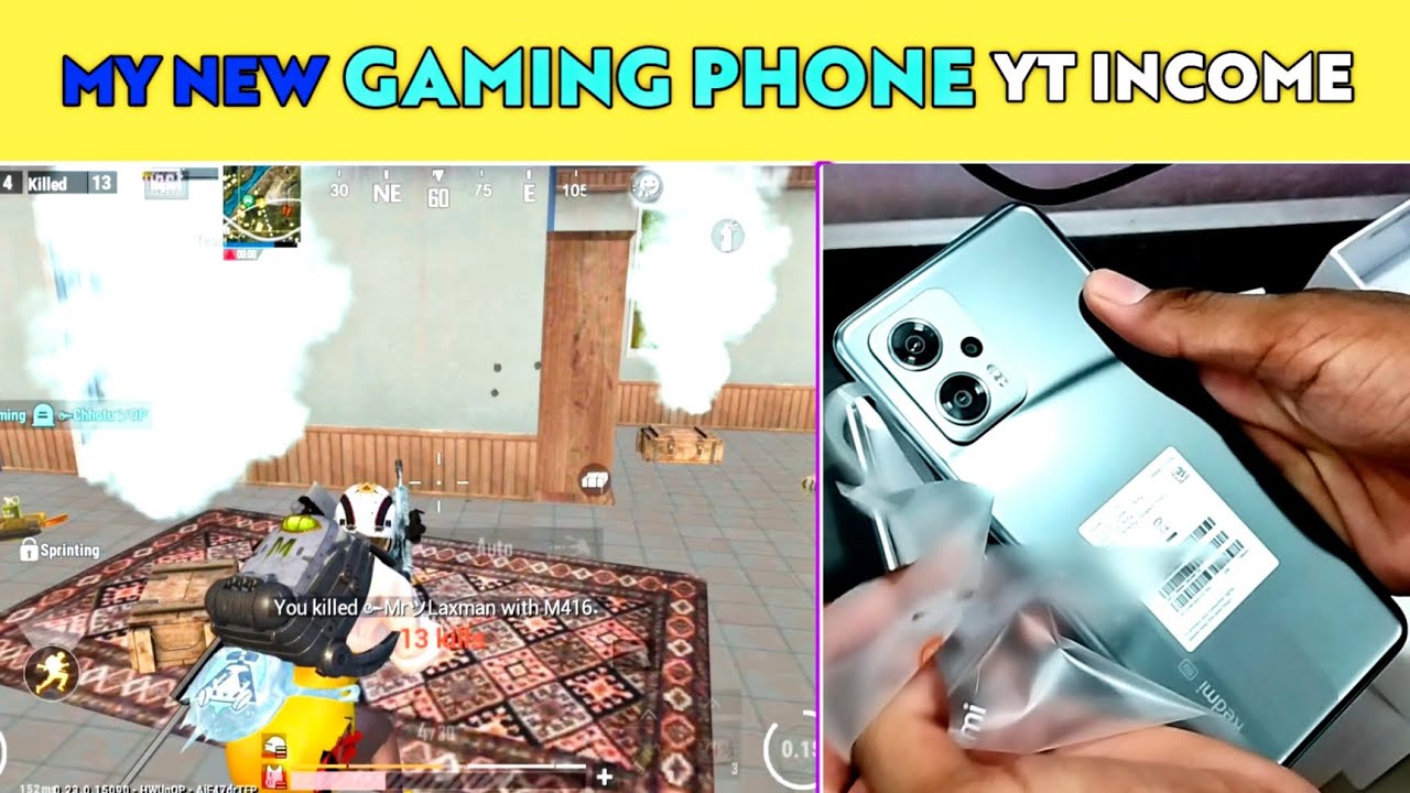My New Gaming Phone 😍 From YouTube Money | Redmi k50i unboxing   | Pubg Mobile Lite