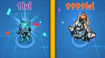 Merge Robots! MAX LEVEL ROBOTS EVOLUTION! 9999+ Level Merge Robots - Click & Idle Tycoon