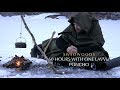 60 h Winter Bushcraft - No Cordage A-Frame Bucksaw - One Lavvu Canvas Poncho - No Food