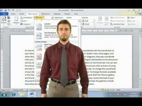 How To Remove A Page Break In Word - How to use Section Break in Microsoft Word 2010 (Online Tutorials)