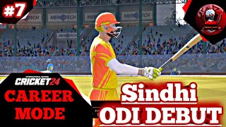 Sindhi ODI Debut in Cricket 24 - Cricket 24 My Career Mode #7 - With Trending Gamer