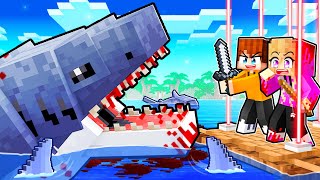 MUTANT SHARK vs SECURITY RAFT  Minecraft