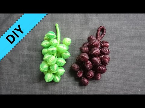 Amazing DIY Grapes Made With Plastic wires and Marbles.. Simple