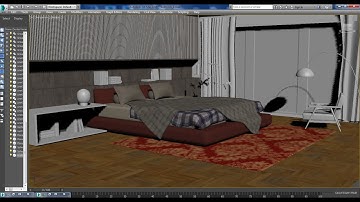 3Dsmax Tutorials, Tutorial on Modeling Texturing & Lighting a Bedroom in 3dsmax using Vray (Part 8)