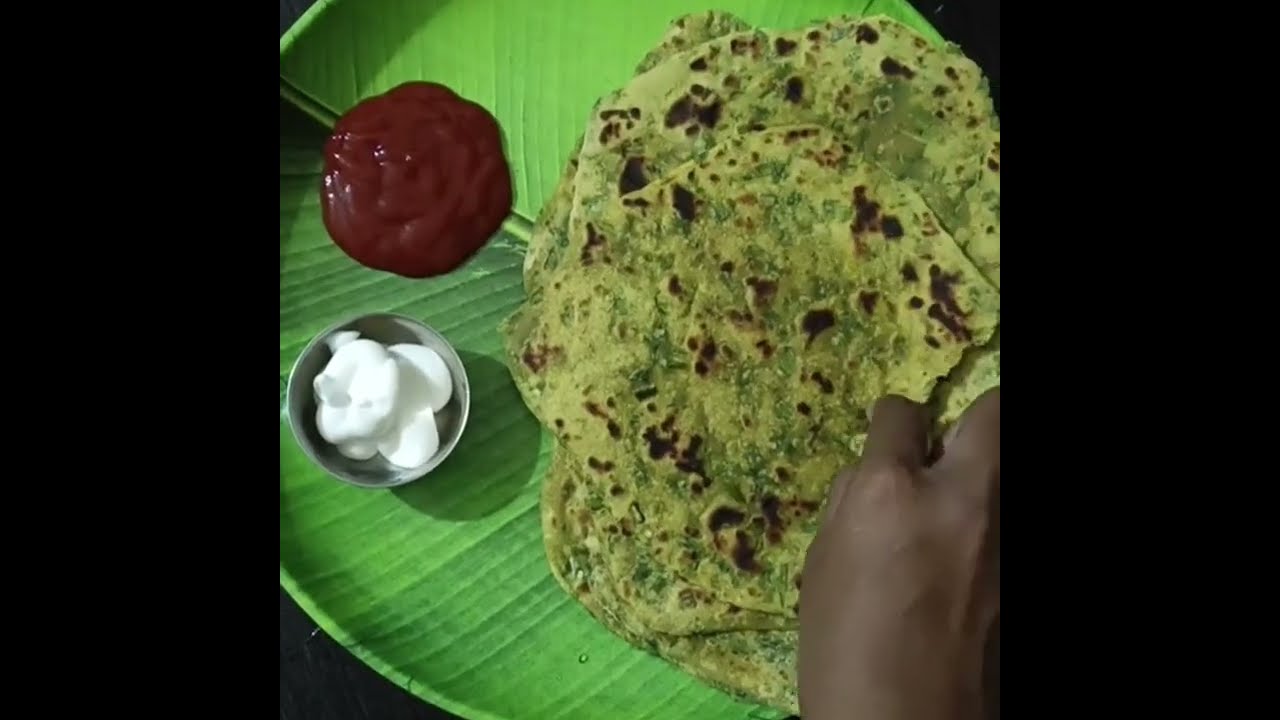 🤤😋पालक पराठा 🌮Palak paratha ☘️heathy food #explorepage✨♥️followformoreposts‼️🫶💯