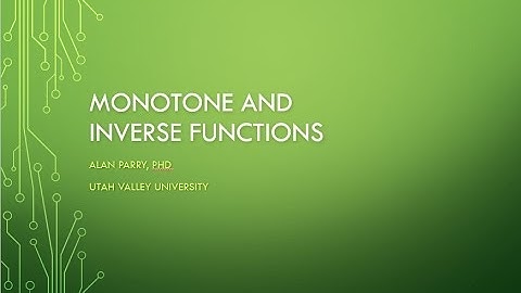 Monotone and Inverse Functions