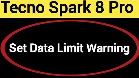 how to set data limit warning,Tecno Spark 8 Pro me data limit kaise set karen