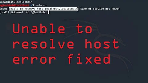 how to fix ''Unable to resolve host'' error on kali Linux